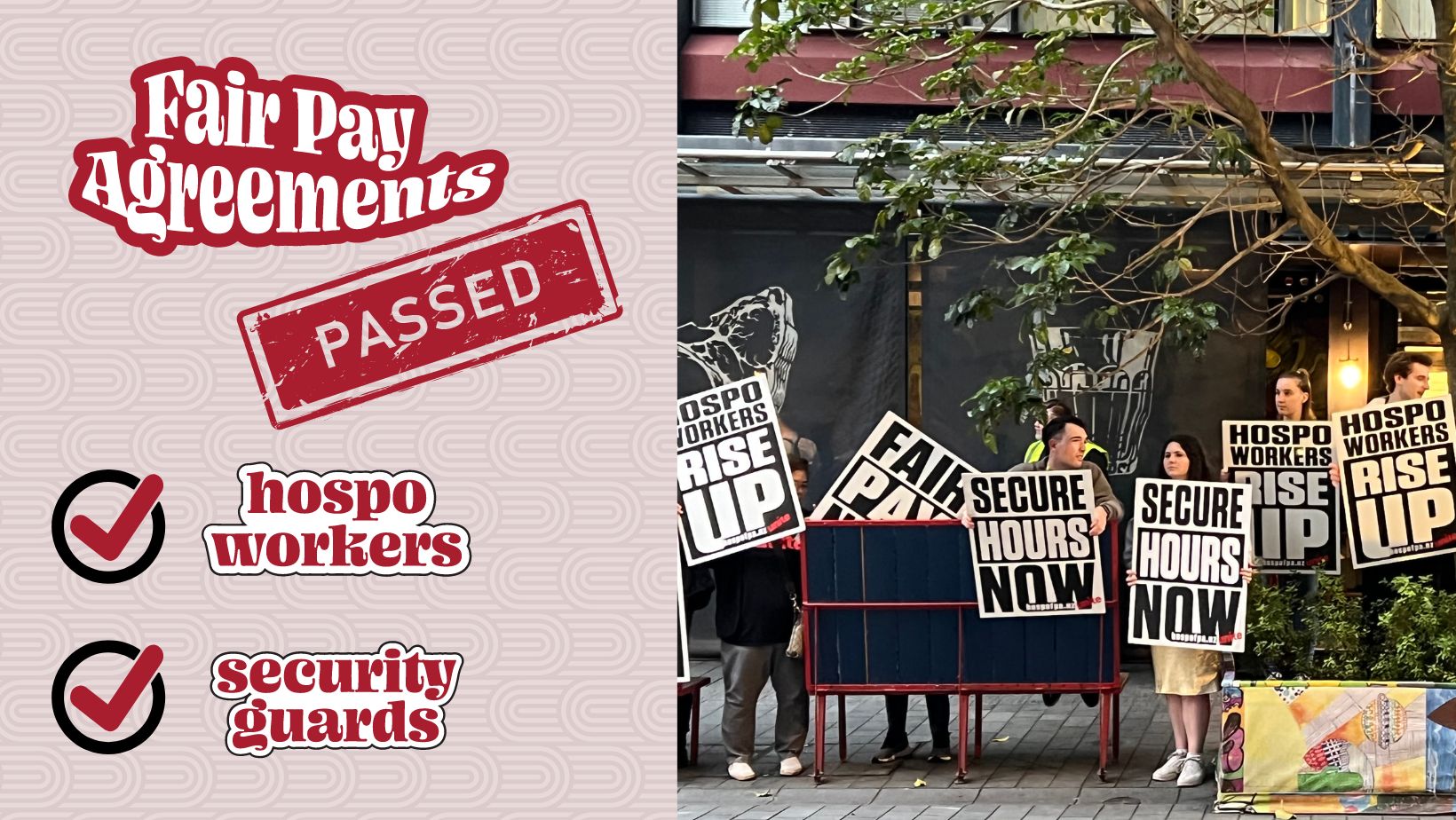 Fair Pay Agreements passed in hospo and security