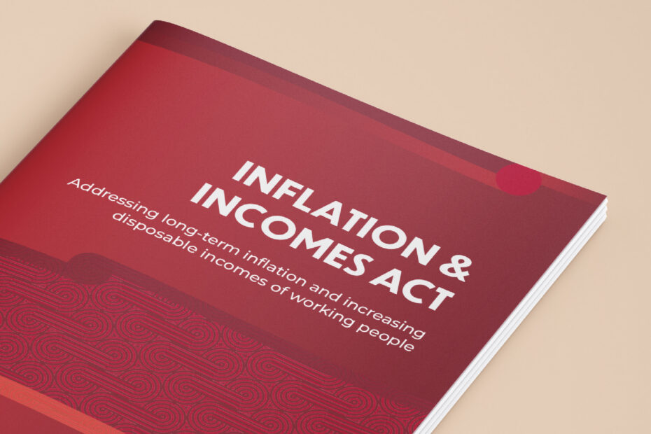 Cover of Inflation and Incomes act proposed policy