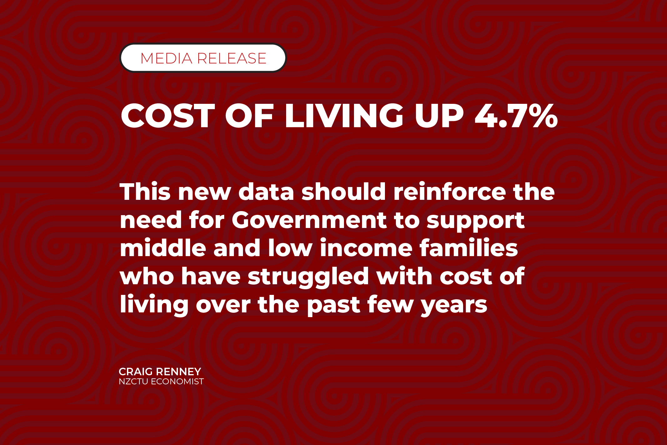 Inflation data slows – slowing data shows need for continuing support for  families - NZCTU