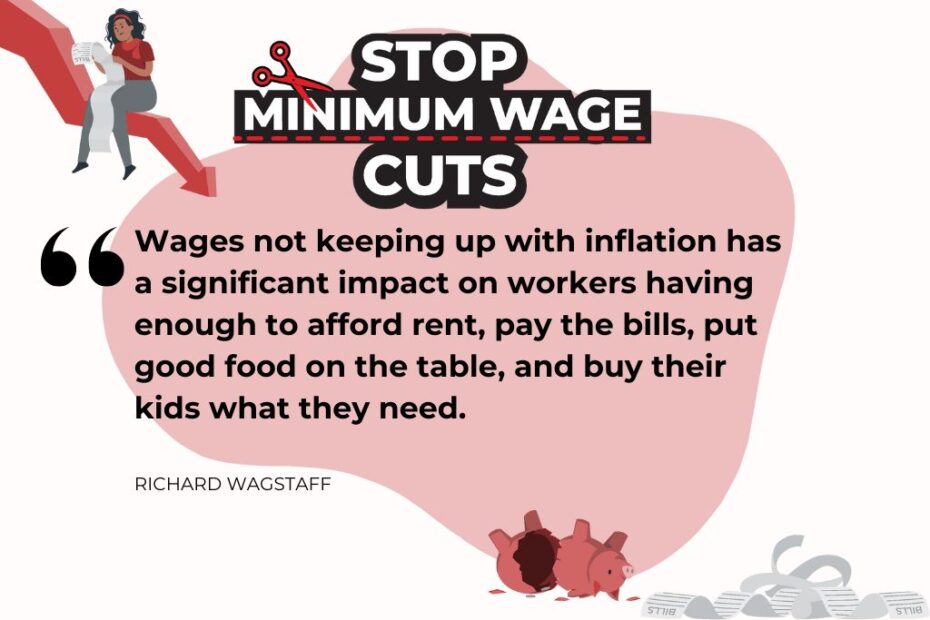 Wages not keeping up with inflation has a significant impact on workers having enough to afford rent, pay the bills, put good food on the table, and buy their kids what they need.