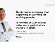 This is not an economy that is growing or working for working people. 18 months of GDP decline is the worst period since the GFC in 2008.