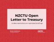 Open letter Treasury