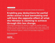 Enabling pay deductions for partial strike action is bad lawmaking and will have the opposite effect of what the Minister is claiming to achieve through this law change. Allowing employers to deduct wages for partial strikes allows for the intimidation of workers and may mean that partial strike action will be abandoned, forcing workers to fully withdraw labour, which will escalate disputes.