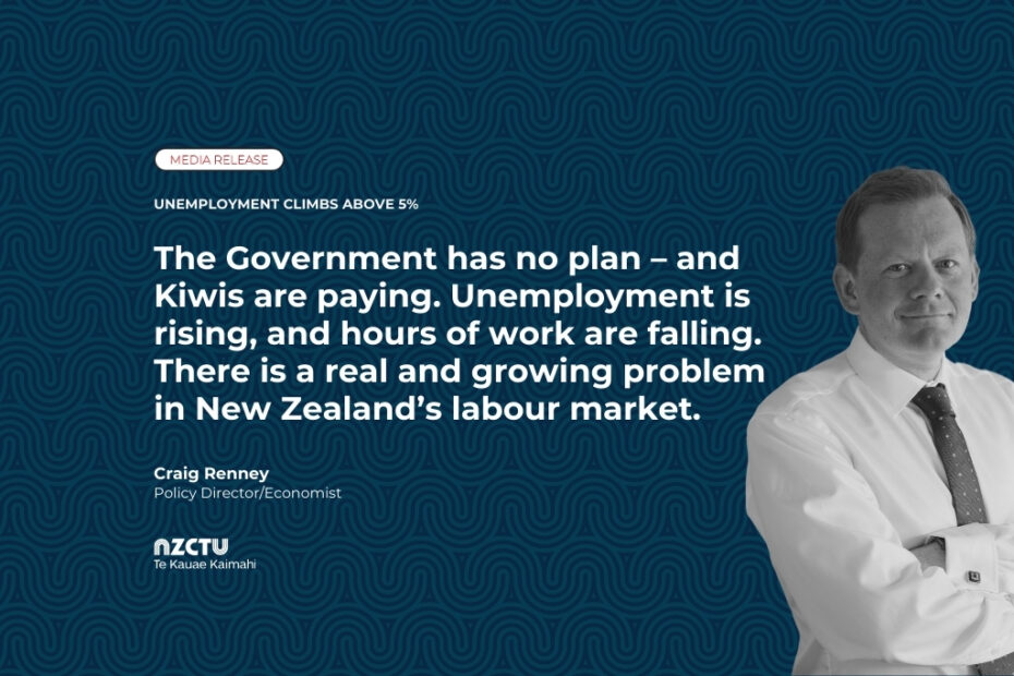 The Government has no plan – and Kiwis are paying. Unemployment is rising, and hours of work are falling. There is a real and growing problem in New Zealand’s labour market.