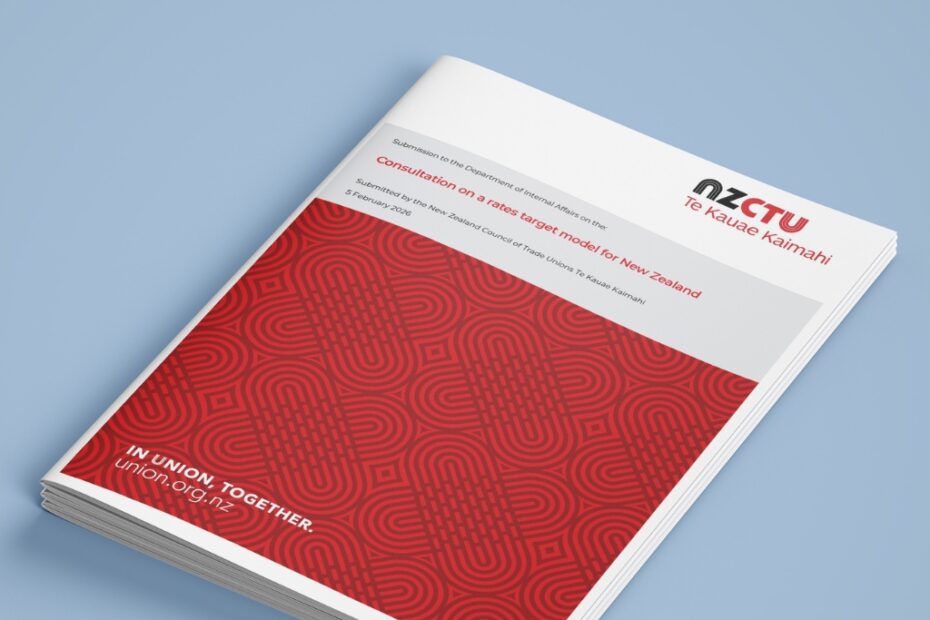 Cover of Consultation on a rates target model for New Zealand Submission