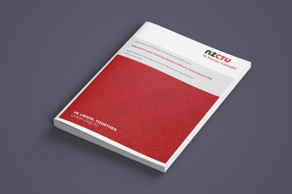 Cover of the Education and Training (System Reform) Amendment Bill Submission 23 December 2025