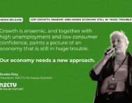 Media Release: GDP growth anaemic and masks economy still in "huge trouble" Growth is anaemic, and together with high unemployment and low consumer confidence, paints a picture of an economy that is still in huge trouble. Our economy needs a new approach. NZCTU President, Sandra Grey