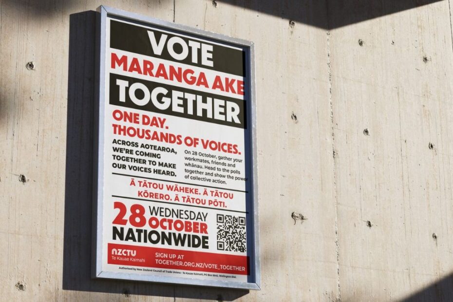 Vote Together poster. Vote together on 28 October